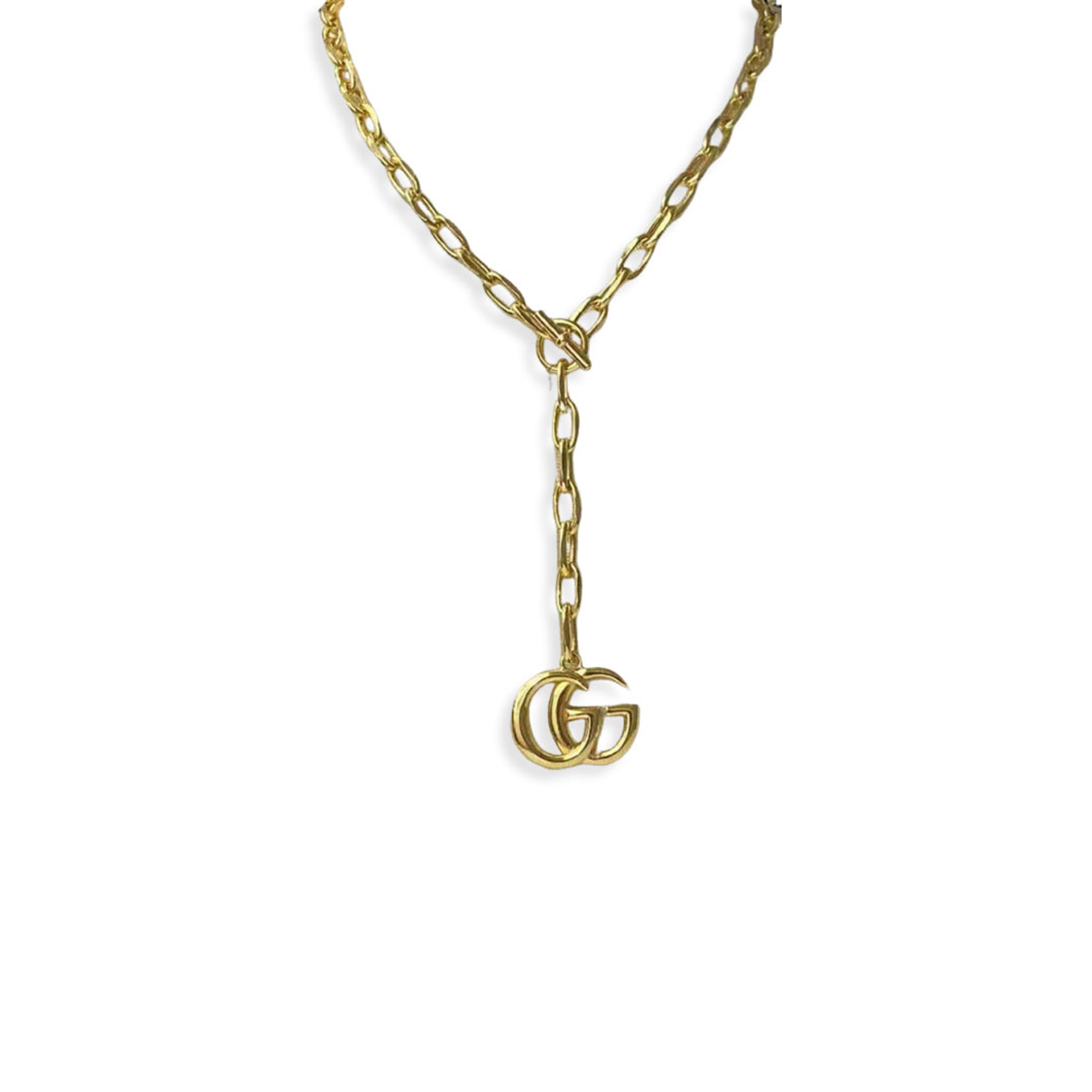 Gvc*1 double g logo gold necklace